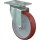 Lenkrolle D.150mm Trgf.240kg PU Platte L135xB110mm Farbe Rl.rot BS ROLLEN
