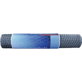 Maschendrahtgeflecht L.10 m,H.1,0m 6-eck Geflecht,verz.Maschw.13mm