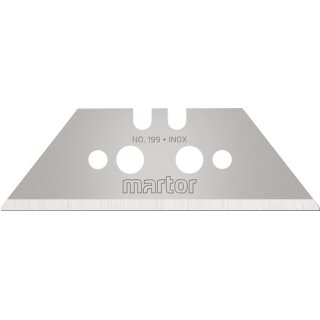 Trapezklinge Nr.199 L60xB19xS0,63mm m.Lochung 10 St./Spender MARTOR