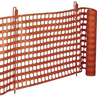Fangzaun Thermoplast L.50m H.1m verkehrsorange 6kg WEMAS