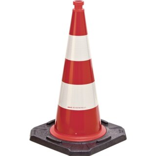 Leitkegel TL H.500 BAST geprüft,2 Streifen G.3,20 kg,33x33cm