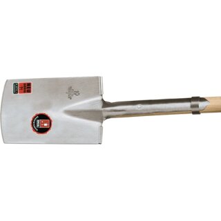 Rodespaten Blattmaß 285x185mm Gr.2 m.Eschen-T-Stiel Stiel-L.850mm 2800g IDEAL