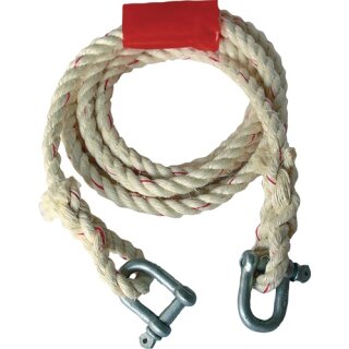 Auto-Abschleppseil 2500kg Sisal Schäkel/Schäkel L.400cm D.16mm