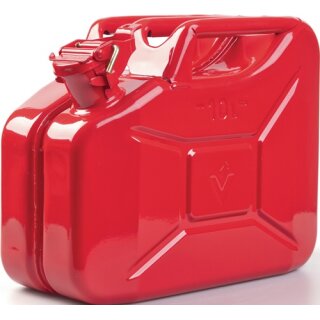 Kraftstoffkanister 10l Feuerrot RAL 3000 Stahlbl.0,9mm L345xB165xH275mm VALPRO