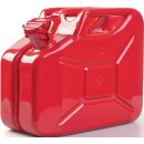 Kraftstoffkanister 10l Feuerrot RAL 3000 Stahlbl.0,9mm...