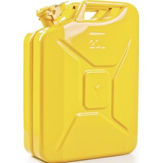 Kraftstoffkanister 20l Zinkgelb RAL 1018 Stahlbl.0,9mm L345xB165xH470mm VALPRO