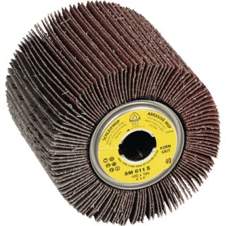 Satinierwalze SM 611 S 40 braun Ø100xB100mm 19mm KLINGSPOR