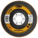 Fächerscheibe CERABOND D.125mm K.40 fl.INOX...