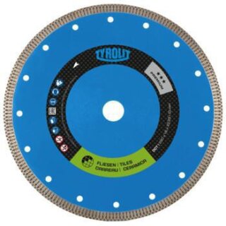 Diamanttrennscheibe Premium D.125mm Bohr.22,23mm Fliesen 10mm TYROLIT