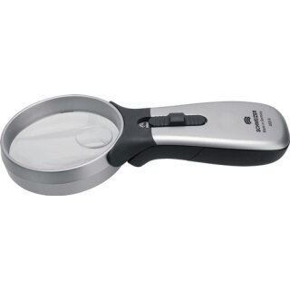 Handleuchtlupe Tech-Line CLASSIC Vergr.2x/4x LED Linsen-D.70/20mm SCHWEIZER