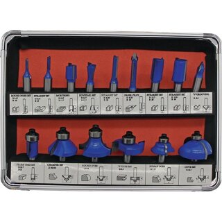 HM-Oberfräserkassette 973CT15A 15-tlg.Schaft-D.8mm HM FISCH-TOOLS