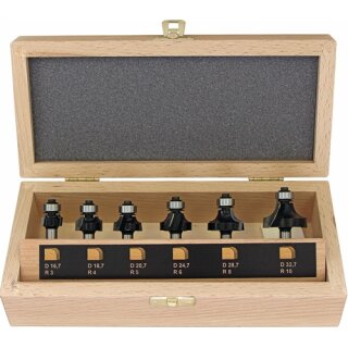 Abrundfräsersatz 973CT06A03 HM Schaft-D.8mm 6-tlg.