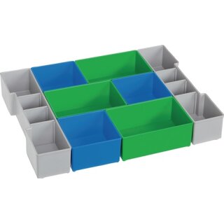 Einteilungsset L-BOXX® CD3 LB 102 B378xT313xH65mm blau/grün/grau