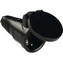Schutzkontaktkupplung 10-/16 A 250 V schwarz IP44...