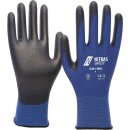 Handschuhe Skin Gr.9 blau/schwarz EN 388 PSA II NITRAS
