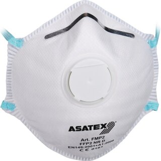 Atemschutzmaske FFP 2/V NR D m.Ausatemventil 15ST/Box ASATEX