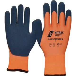 Kälteschutzhandschuh SOFT GRIP W Gr.9 orange/dunkelblau EN 388,EN 511 PSA II