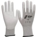 Handschuhe 6230 Gr.9 grau/weiß EN 388,EN 16350 PSA...