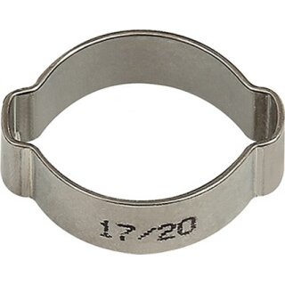 Schlauchklemme 2-Ohr VA 1.4301 (W4) Spannber.13-15mm 50St./Beutel RIEGLER