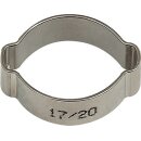 Schlauchklemme 2-Ohr VA 1.4301 (W4) Spannber.17-20mm...