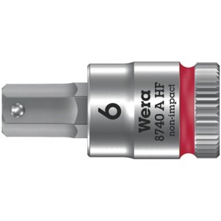 Steckschlüsseleinsatz 8740 A HF 1/4 Zoll SW 6mm L.28mm WERA