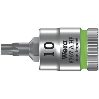 Steckschlüsseleinsatz 8767 A HF TORX® 1/4 Zoll T10 L.28mm WERA