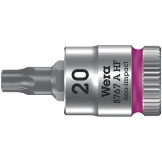 Steckschlüsseleinsatz 8767 A HF TORX® 1/4 Zoll T20 L.28mm WERA