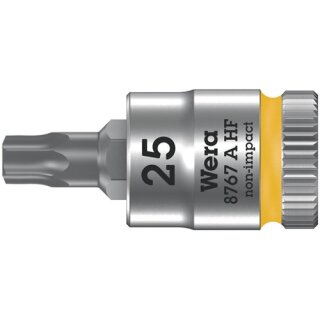 Steckschlüsseleinsatz 8767 A HF TORX® 1/4 Zoll T25 L.28mm WERA