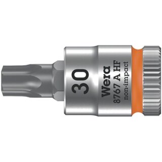 Steckschlüsseleinsatz 8767 A HF TORX® 1/4 Zoll T30 L.28mm WERA