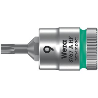 Steckschlüsseleinsatz 8767 A HF TORX® 1/4 Zoll T9 L.28mm WERA