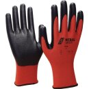 Handschuhe Nitril Foam Gr.11 rot/schwarz...
