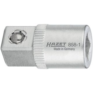 Vergrößerungsstück 858-1 Antr.1/4 Zoll Abtrieb 3/8 Zoll L.26,5mm HAZET
