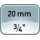 Steckschlüsseleinsatz 1010 3/4 Zoll Innen-6-kant SW 19mm L.56,5mm HAZET