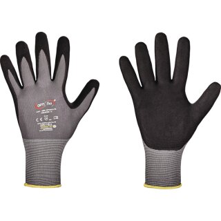 Handschuh OPTIMATE Gr.12 grau/schwarz EN 420/EN 388 PSA II OPTIFLEX