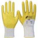 Handschuhe 03405 Gr.10 weiß/gelb PES m.Nitril EN...