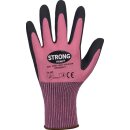 Handschuhe LADY FLEXTER Gr.8 pink/schwarz EN 420/EN 388 PSA II STRONGHAND