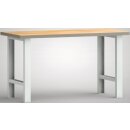 Werkbank B1500xT700xH840mm Buche Multiplex lichtgrau