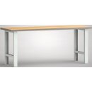 Werkbank B2000xT700xH840mm Buche Multiplex lichtgrau