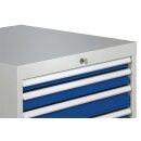 Schubladenschrank H1019xB1005xT736mm lichtgrau/signalblau...