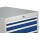 Schubladenschrank H1019xB1005xT736mm lichtgrau/signalblau 8 Schubl.Vollauszug