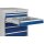 Schubladenschrank H1019xB1005xT736mm lichtgrau/signalblau 8 Schubl.Vollauszug