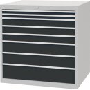 Schubladenschrank H1019xB1005xT736mm lichtgrau/grau 8...