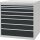 Schubladenschrank H1019xB1005xT736mm lichtgrau/grau 8 Schubl.Vollauszug