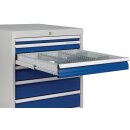 Schubladenschrank H819xB705xT736mm lichtgrau/signalblau 5...