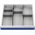 Schubladenunterteilungsmaterial Front-H.150mm 2 Längs-/4 Querteiler