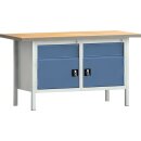 Werkbank PW 700 B1500xT700xH840mm Buche Multiplex grau...