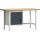 Werkbank PW 700 B1500xT700xH840mm Buche Multiplex lichtgrau grau 2 Schubl.1 Tür