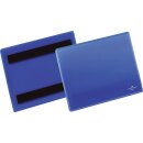 Etikettentasche B148xH105mm blau magn.50 DURABLE