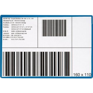 Etikettentasche B160xH110mm magn.10St./Pack EICHNER