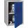 Hängeschrank H600xB400xT300mm Vollblech,1 BD Stahlbl.lichtgrau/enzianblau